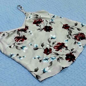 Floral Silk Satin Tank / Camisole - Small